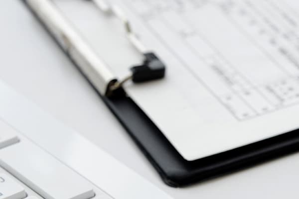 問診票記入・洗顔